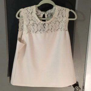 CLEAN OUT - GONE 9/11 NY & Co white tank with lace